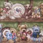 Preview: Panel 30 x 110 cm, Teddybären nebeneinander auf der Bank