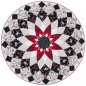 Preview: Nähanleitung für Tischdecke Dahlia inkl. Materialliste Farbvariante schwarz-weiß-rot