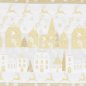 Preview: Panel 30 x 110 cm, Dorf mit Rentieren, beige-grau-gold
