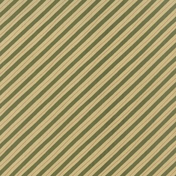 Bedruckter Stoff, Diagonale Streifen, grün-beige