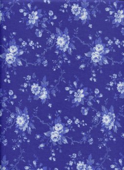 Hellblaue Blütenbouquets auf Blau