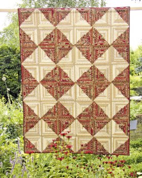 Anleitung für Quilt Log-Cabin - quilten und nähen in einem Arbeitsgang