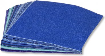 40 Quadrate 6 1/2 Inch, blau mit blautürkis und blaulila