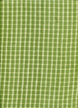 Flanell, durchgewebt, Grünes Karo mit beige Streifen