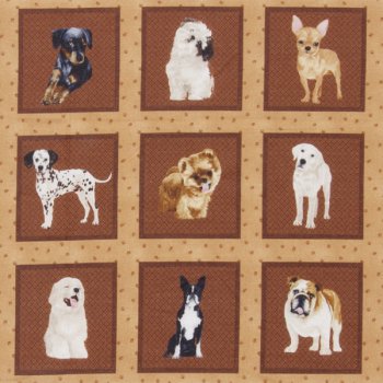 Panel 30 x 110 cm, 9 verschiedene Hundemotive