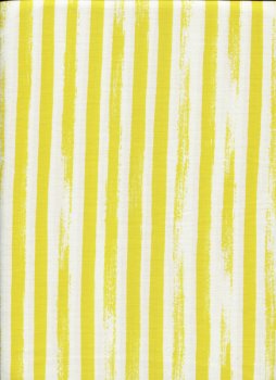 Bedruckter Stoff, gemalte Streifen, gelb-natur