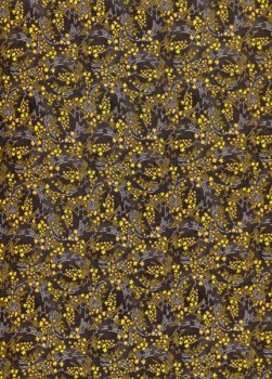 Strahlenförmige Blumenwirbel in gelb, schwarz