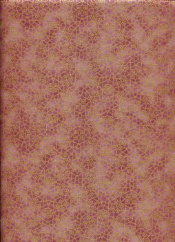 Baumwollstoff Grafisches Muster mit goldenen Sternen auf altrosa gewolkt