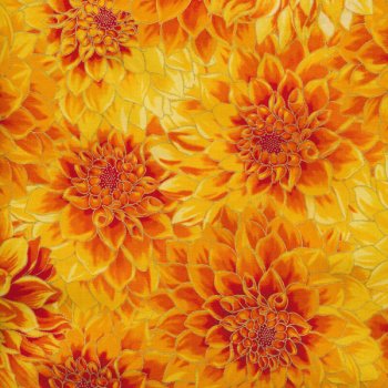 Gelb-Orange Chrysanthemen mit Gold
