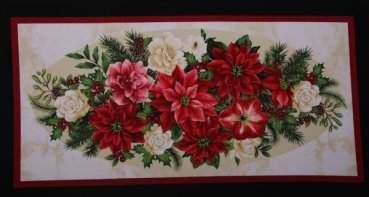 Panel 60 x 110 cm, Weihnachtsblumen