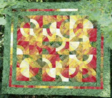 Quilt - Morgenrot am Wald
