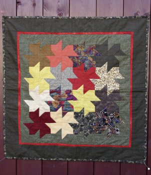 Anleitung für Herbstblätterquilt