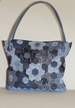 Hexagon-Tasche - blau